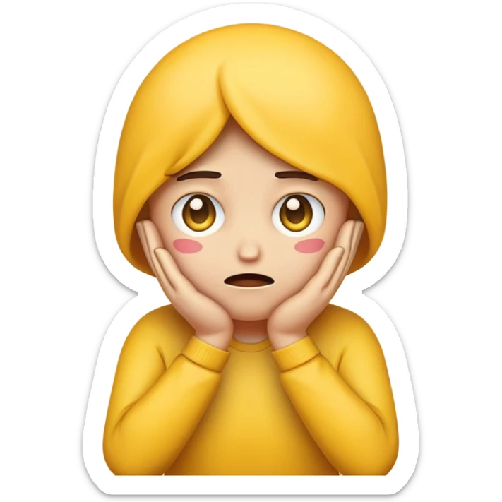 emoji holding head in hands  sticker