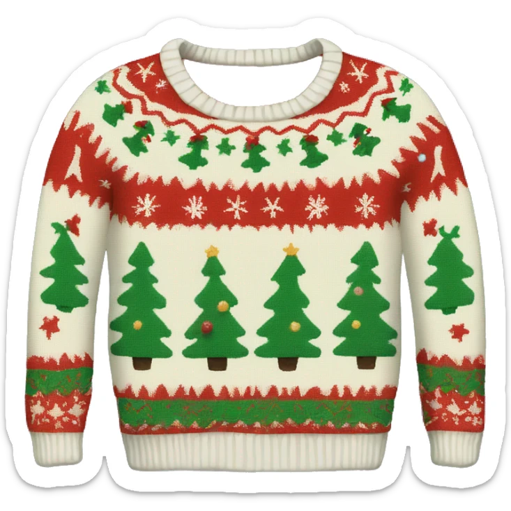 Christmas sweater sticker