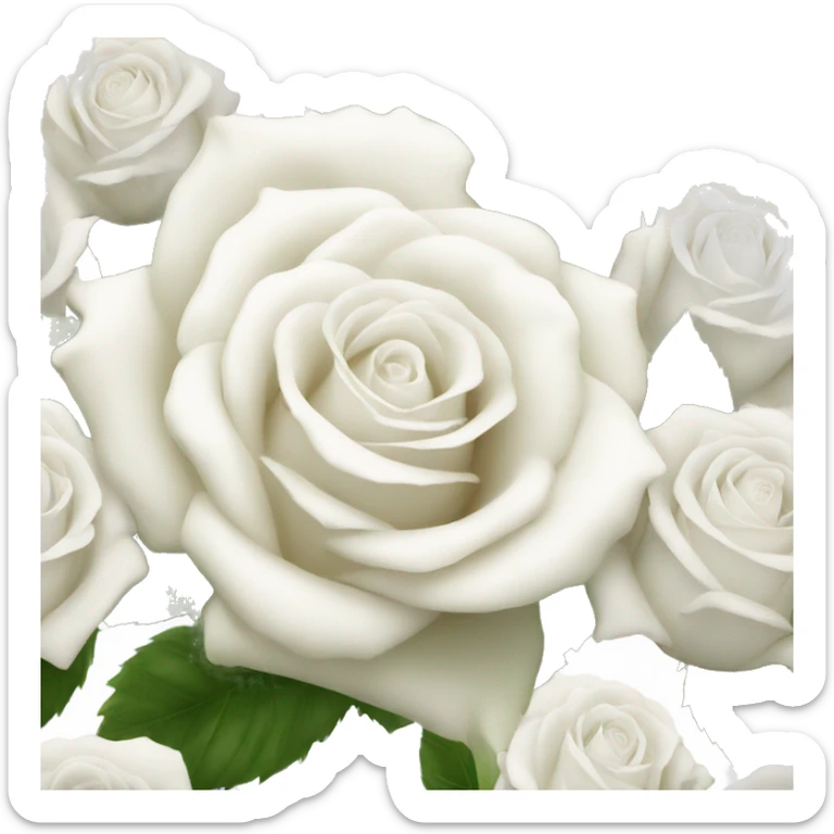 white roses sticker