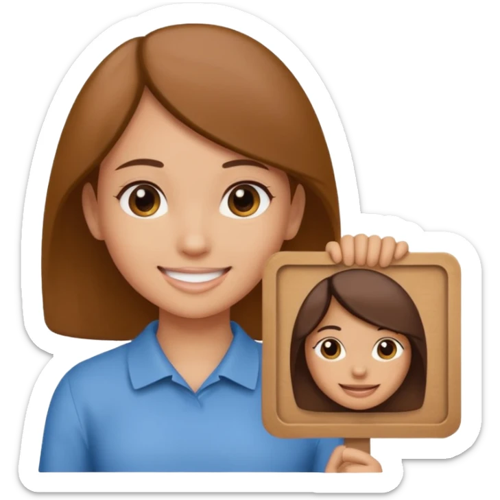 Worlds ugliest girl holding a sign saying my name is isa sticker