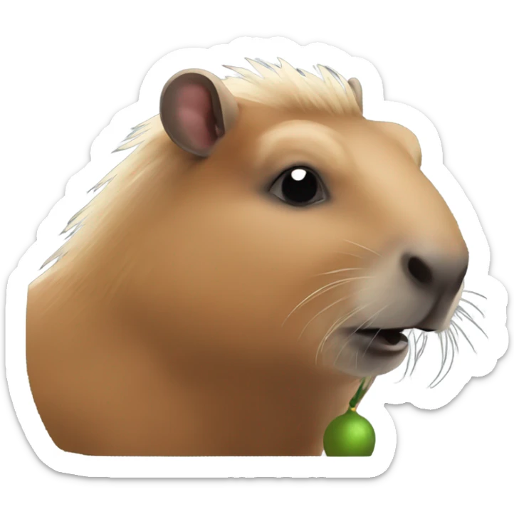 Santa capybara  sticker