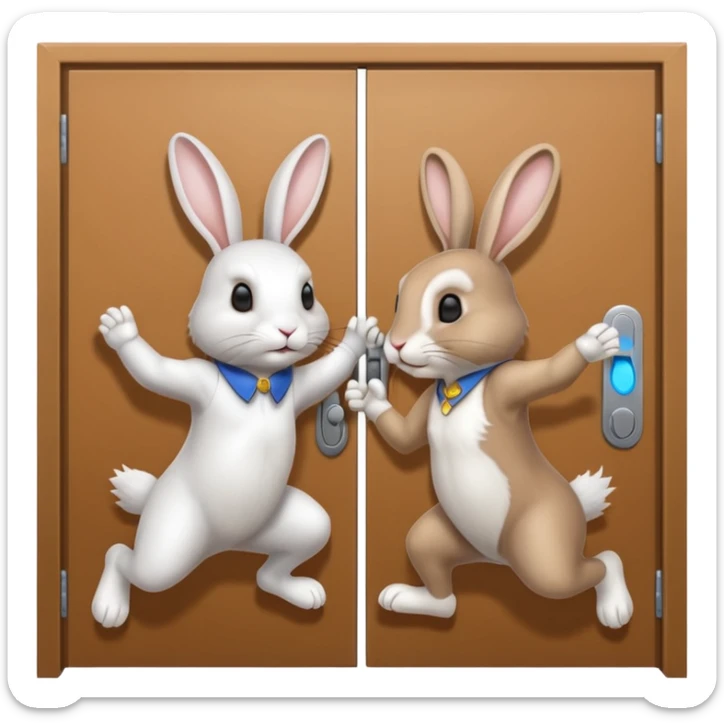 I want the alliance leader to kick me out of the alliance and close the door, so that they both look like rabbits. sticker
