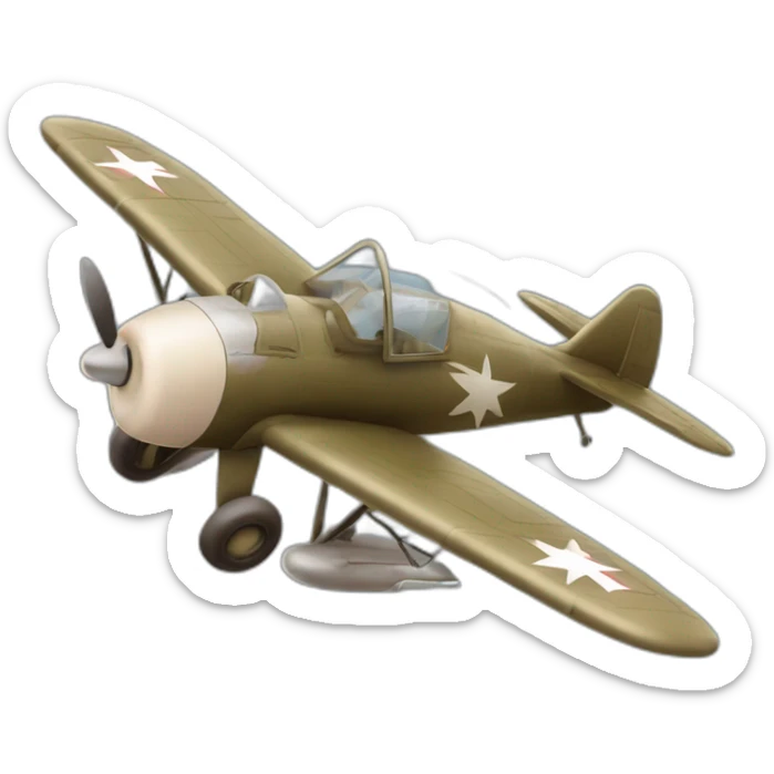 Avion de la première guerre mondiale piloté par un cochon sticker