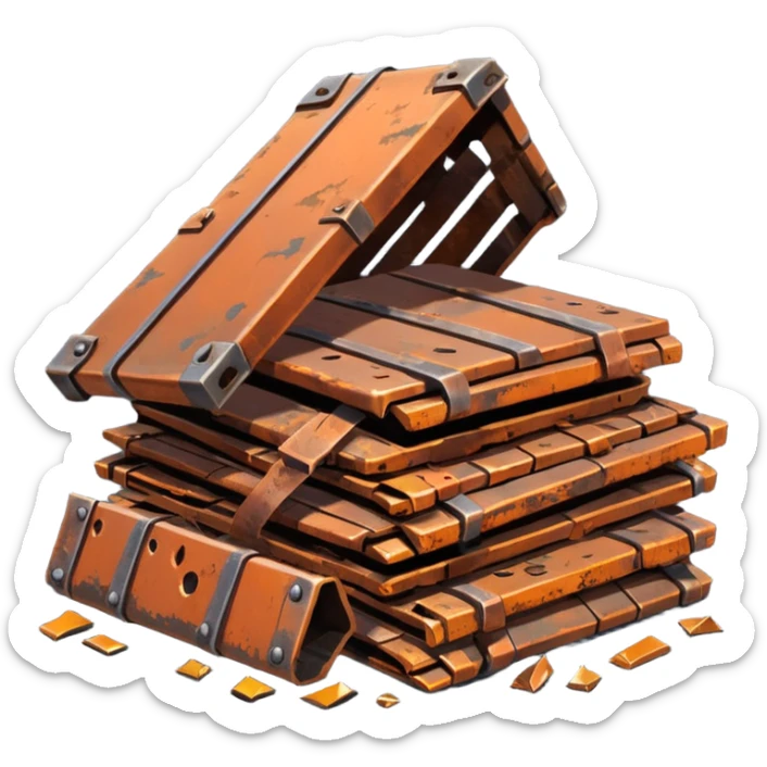 débrouillard ferraille cuivre  post apo survie loot gaming pas de personnage sticker