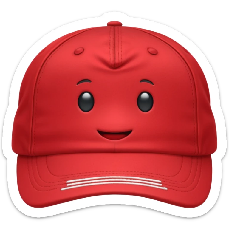 cap cloth red sticker