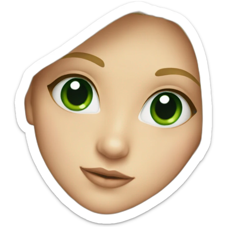 Girl-long-blonde-hair-big-green-eyes-nose-piercing sticker