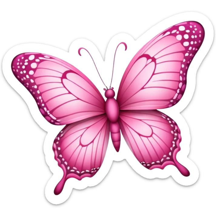 Pink butterfly  sticker