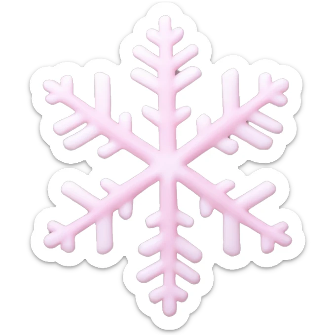 pastel pink snowflake  sticker
