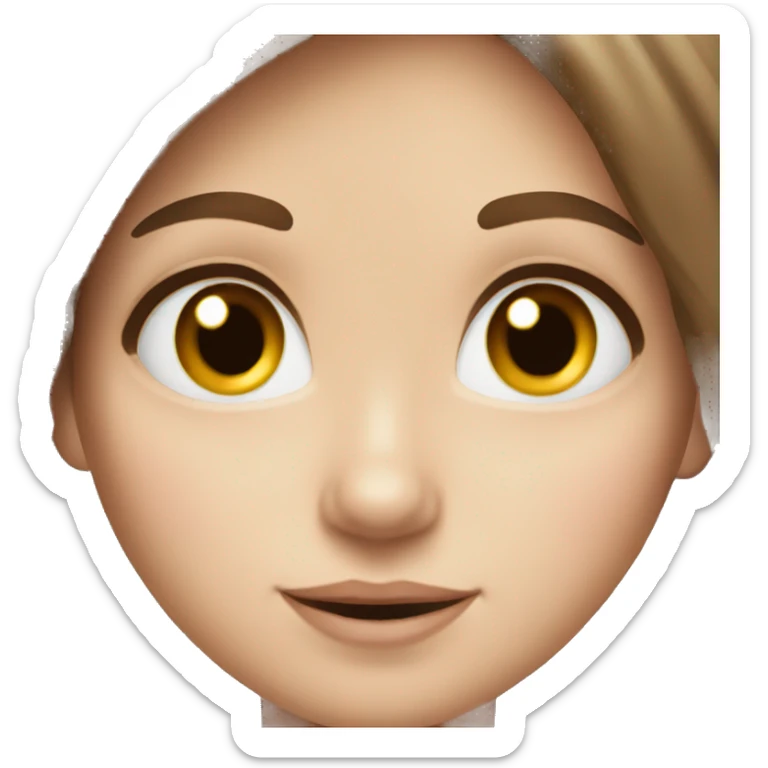 best friends for girl brown hair and white skin sticker