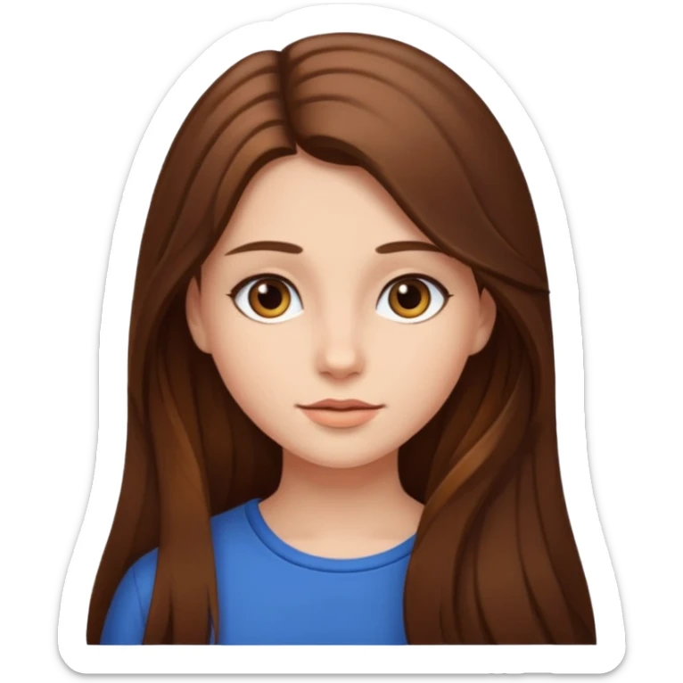 girl hair long and color his hair brawon  sticker