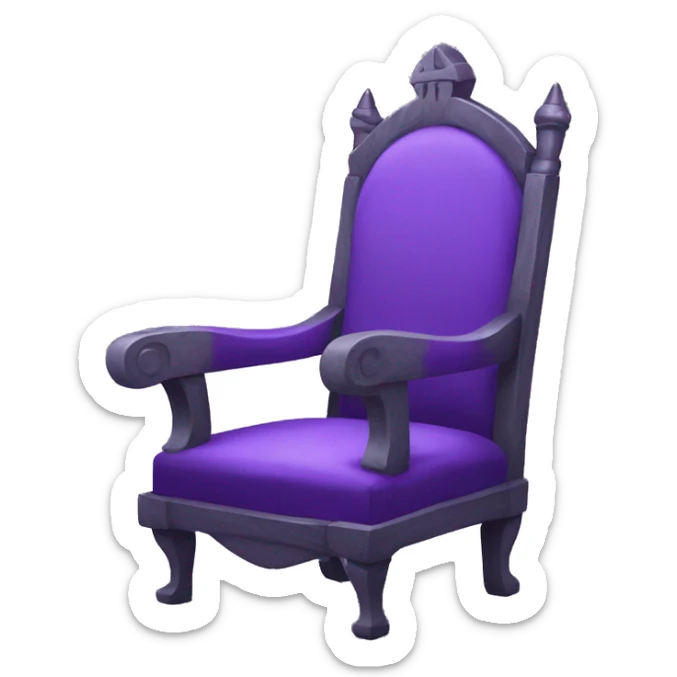 purple throne sticker