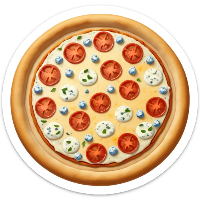 Pizza filled with the colors of France sticker