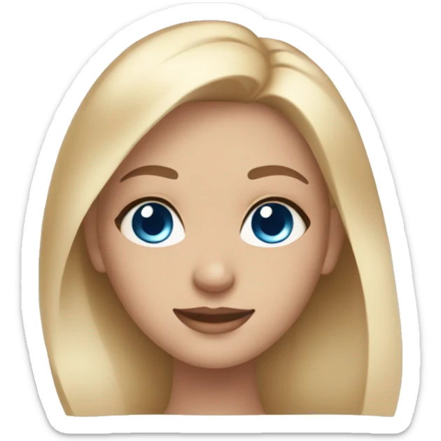 skin care girl with blonde hair and blue eyes sticker