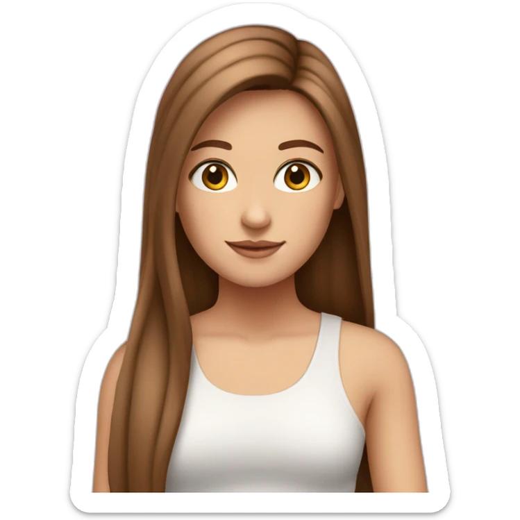 white-girl-with-long-straight-brown-hair-wearing-crop-top sticker