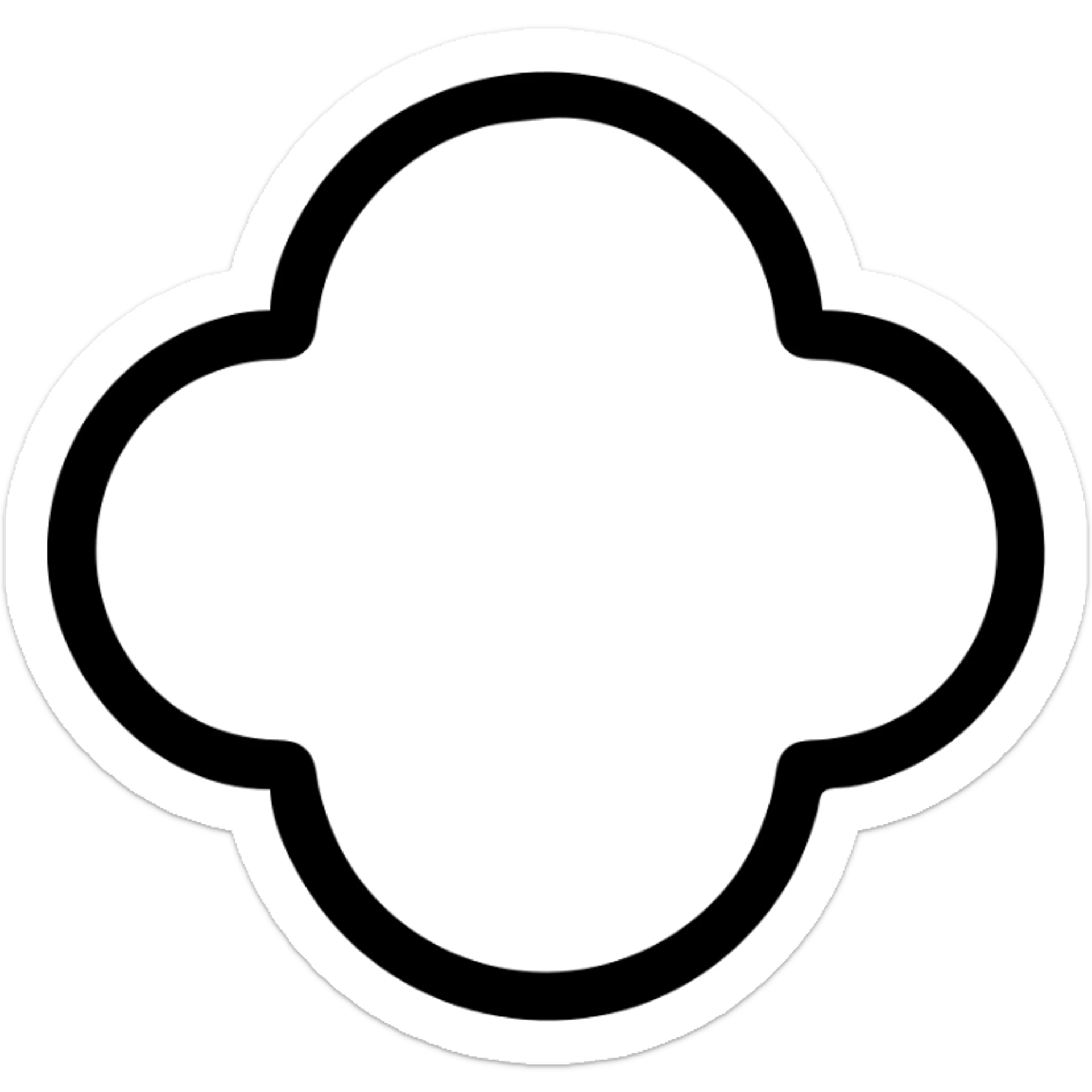 облако с 4 выступами sticker