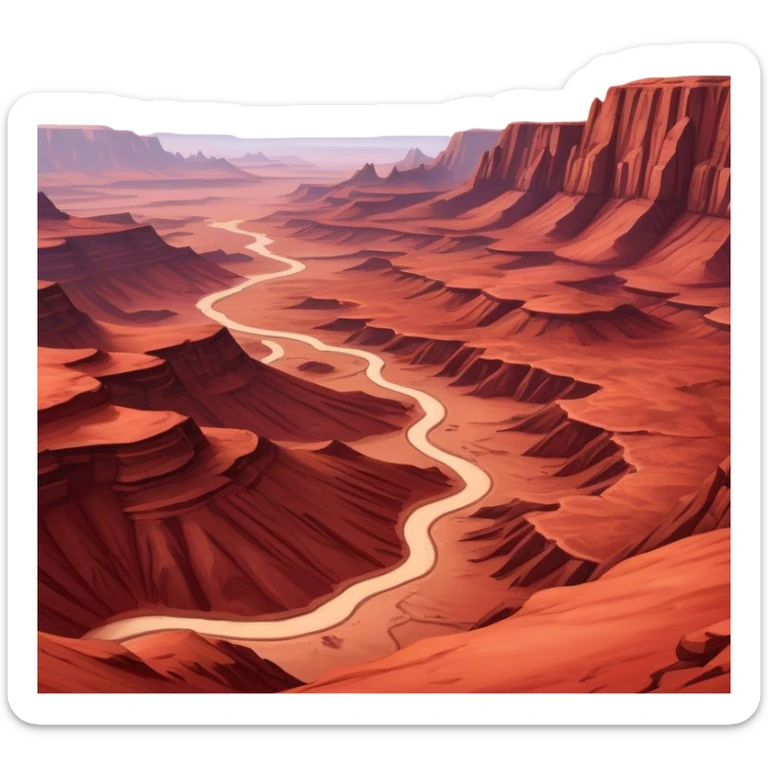 🔥 Cinematic Realistic Mars – A striking, high-resolution image of the Red Planet, sticker