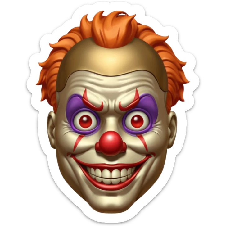 iron mike, the absurd clown ai clanker not unlike the terminator but funny and likeable sticker