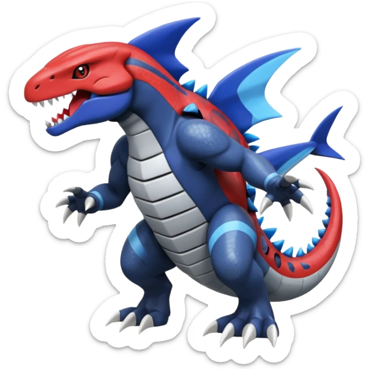 Meloetta-Groudon-Garchomp-Kyogre-Pokémon-Fakémon-fusion-hybrid-creature sticker