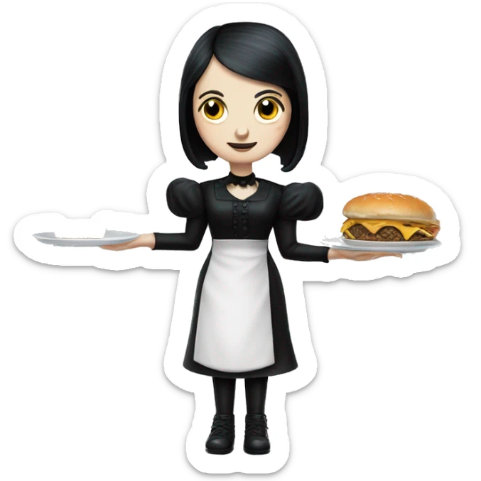 Fantasy Wednesday Addams haunted dreamhouse food truck  sticker
