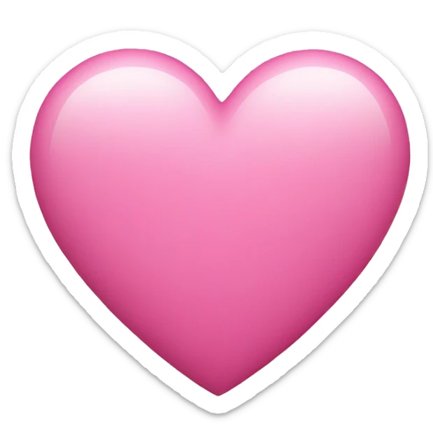 Pink heart sticker