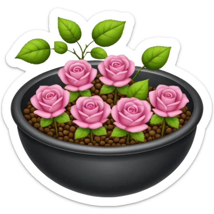 Un tamis avec des trous pour séparer des baies roses, des graines noires sticker