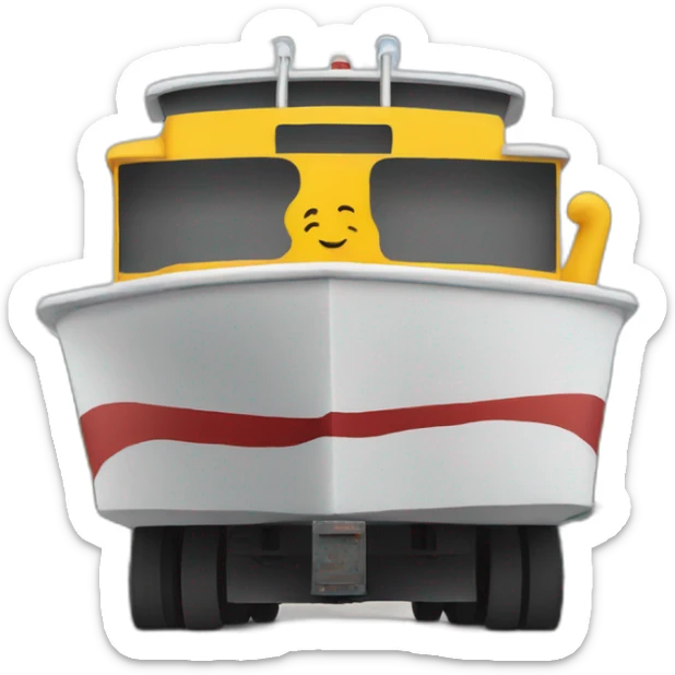 the love boat on the back of a semi truck sticker