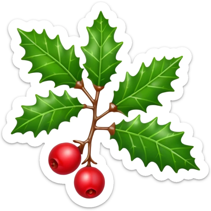 Houx plante de noel sticker