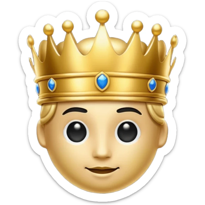 luxury black and gold emoji with royal crown, ornate golden swirls, premium VIP style, elegant and glossy, dark background, glowing edges, rich and exclusive look, suitable for Telegram emoji pack sticker