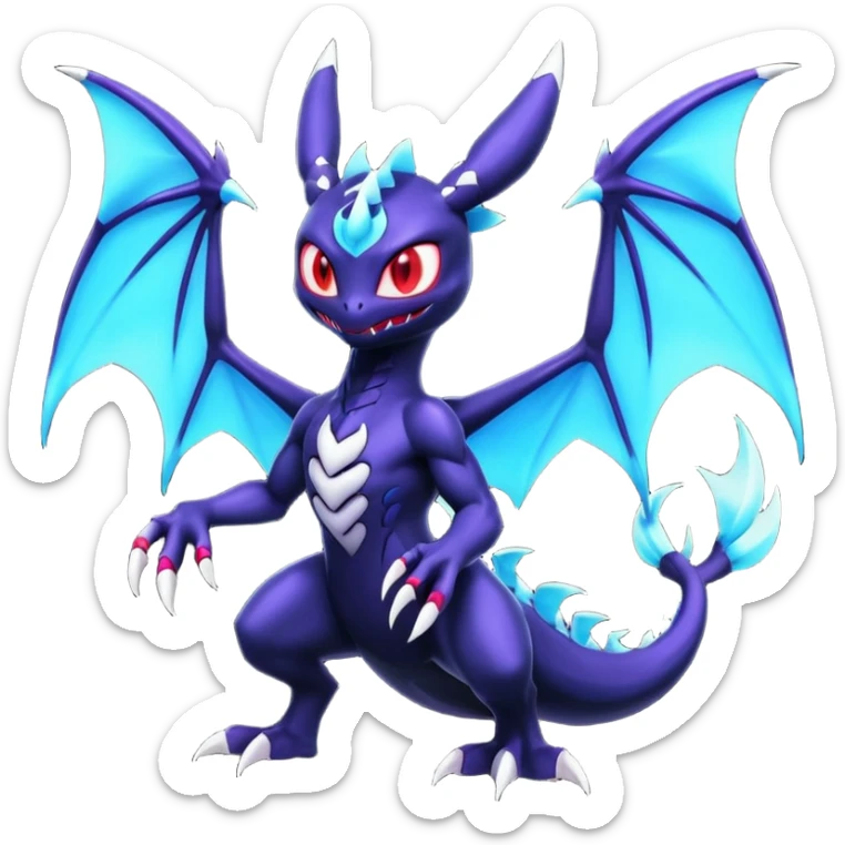 Venom-Pikachu-Toothless-Yveltal-Lunala-Fakémon-hybrid-creature (full body)  sticker