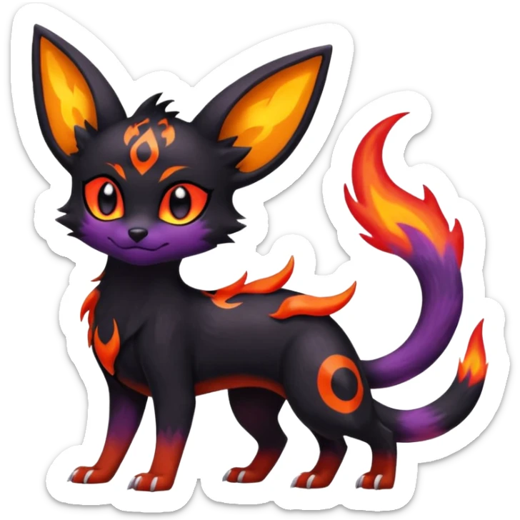 
Umbreon-Torracat-
Salandit-Fennekin-Fakémon-Digimon-fusion (full body) sticker