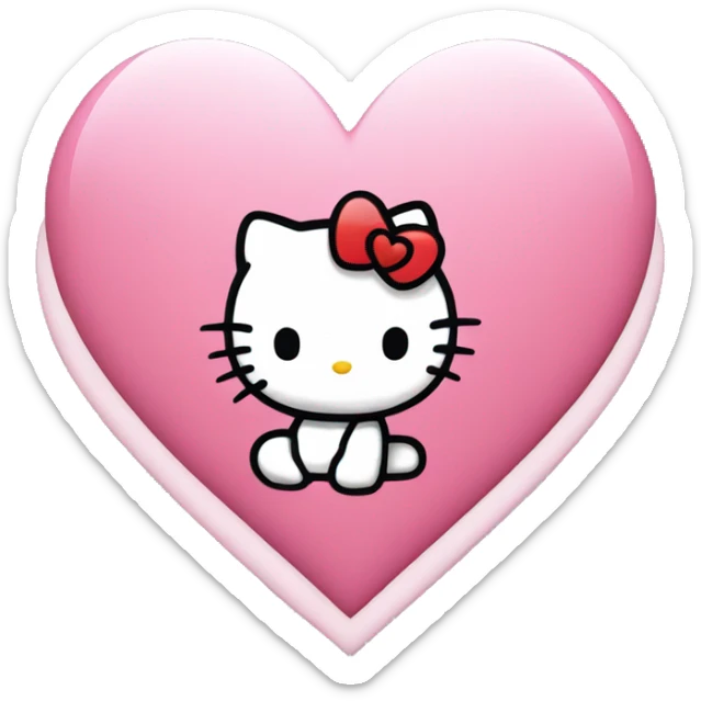 Hello kitty heart sticker