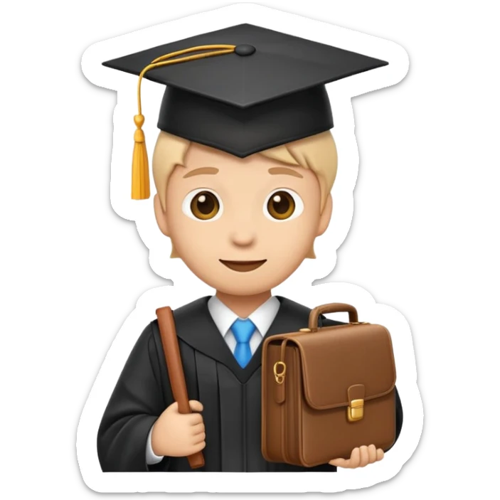  "Generate an emoji for a 'Career Center' helping students find jobs 🎓💼" sticker