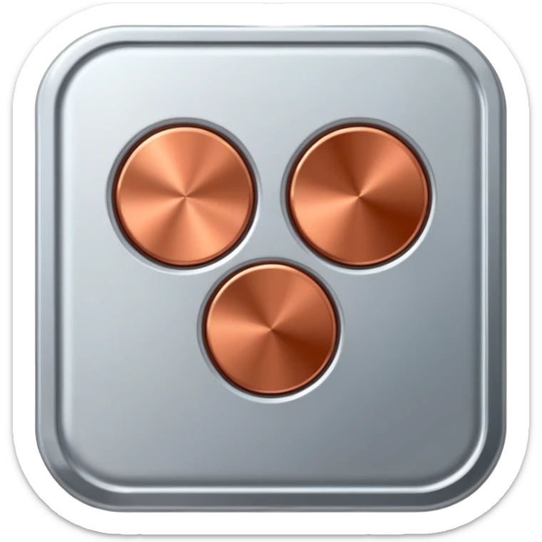 vreau emoji pentru aluminiu, nichel, staniu, otel, cupru, staniu sticker