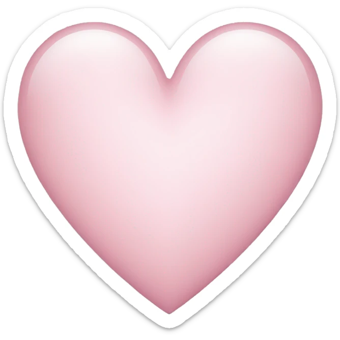 light pink heart sticker