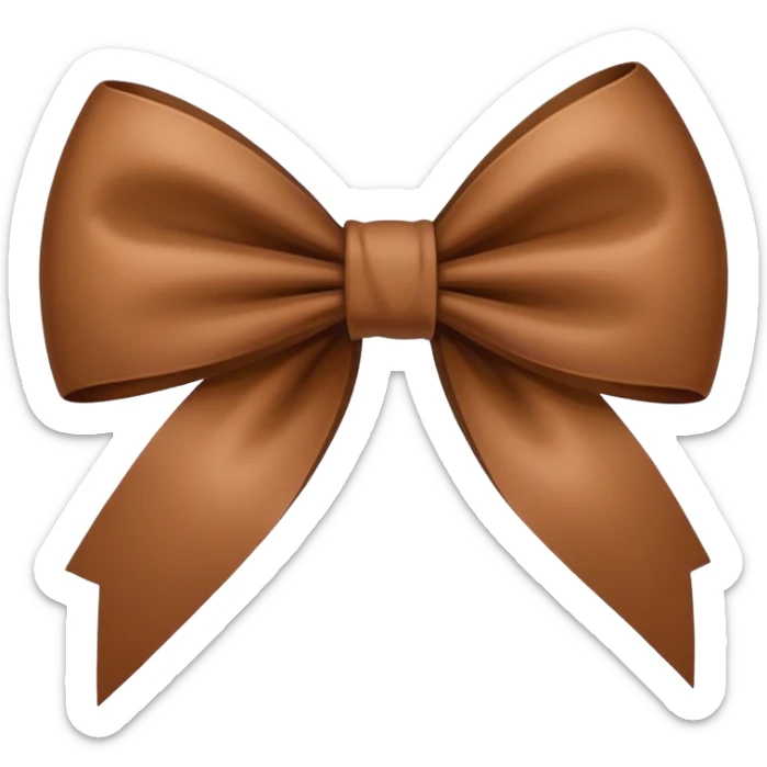 Brown bow sticker