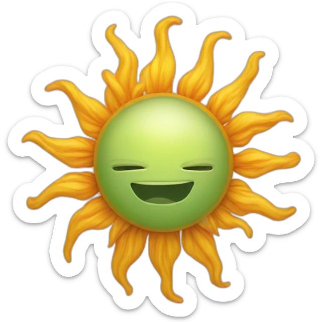 weird sun sticker