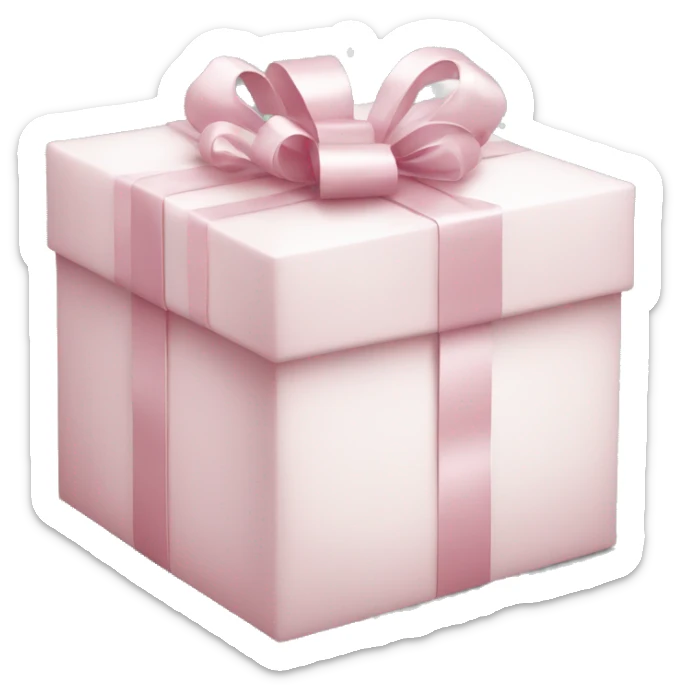 Light pink Christmas gifts under a white Christmas tree  sticker