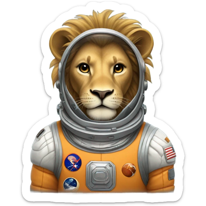 Lion astronaut  sticker