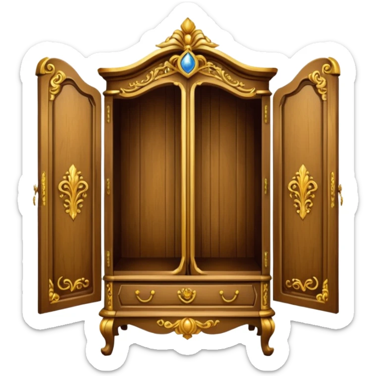 the lady who was turned into a wardrobe by magic, a character from the fairy tale Beauty and the Beast sticker