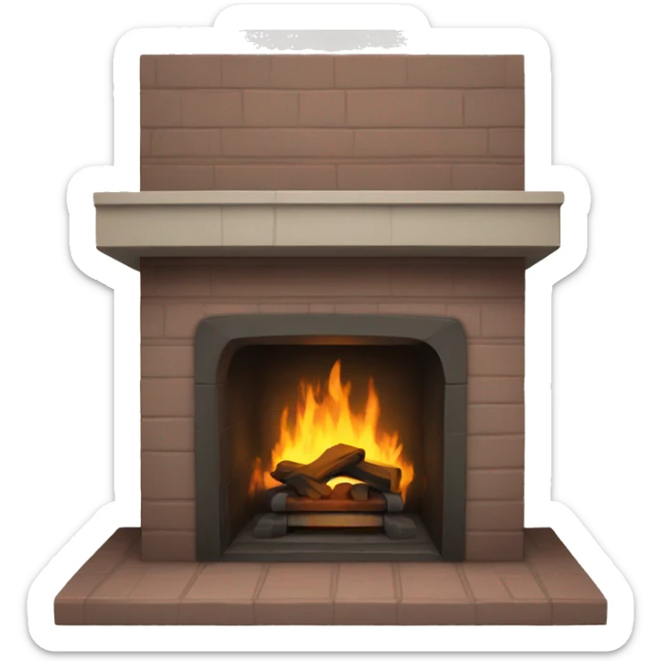 Fireplace  sticker