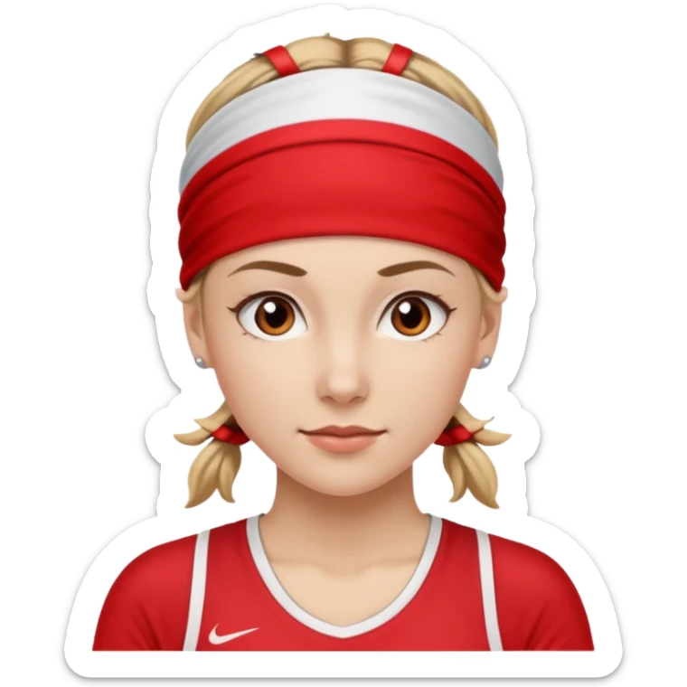 Woman with red headband and sporty outfit sticker