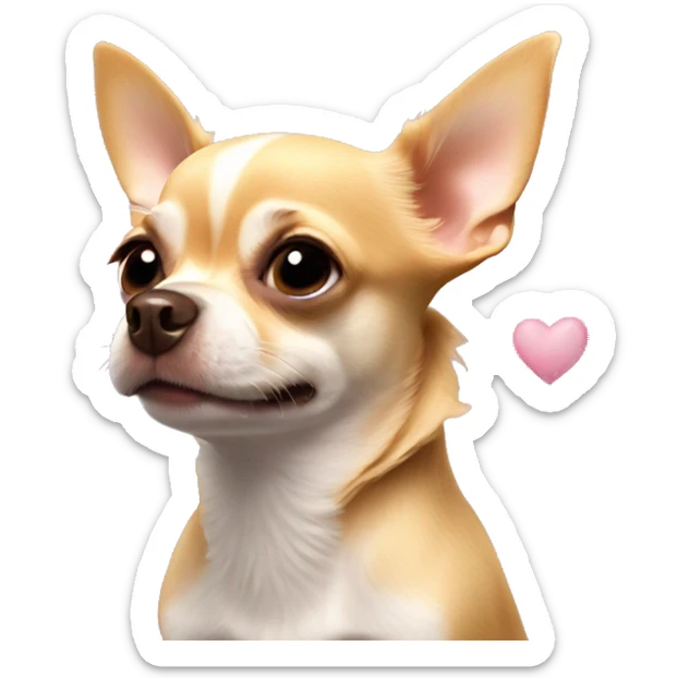 Chihuahua blowing kisses(hearts in the air) sticker