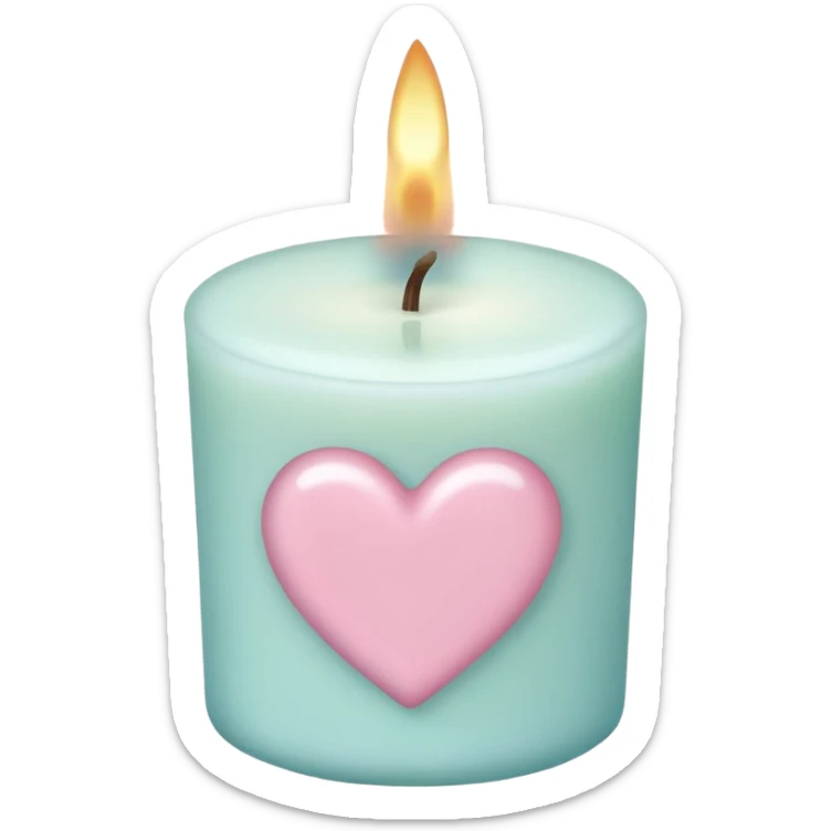 Cute romantic sweet gorgeous pretty pastel beautiful detailed high quality trending aesthetic decoration candle sticker
