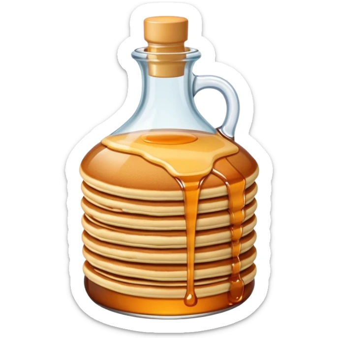 Pancake syrup with the bottle in the shape of a fat woman’s body sticker