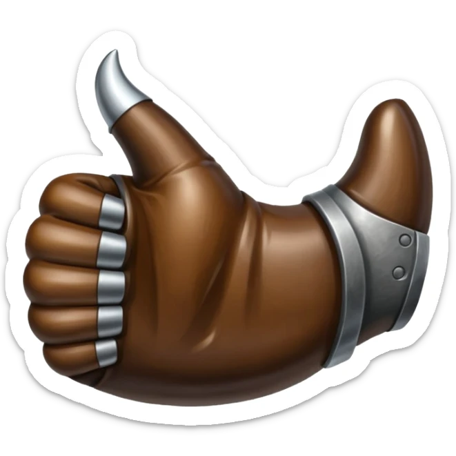 Emoji like (thumbs up) bull's hoof emoji sticker