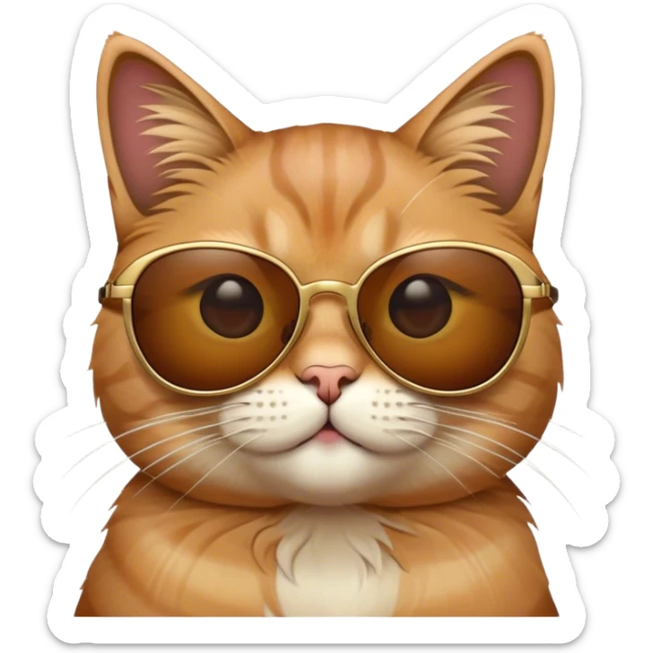 Cat with sunglasses sticker