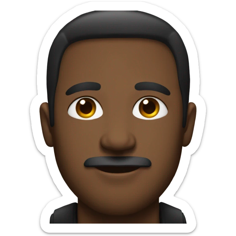 charismatic solo portrait of male, simplified emoji sticker