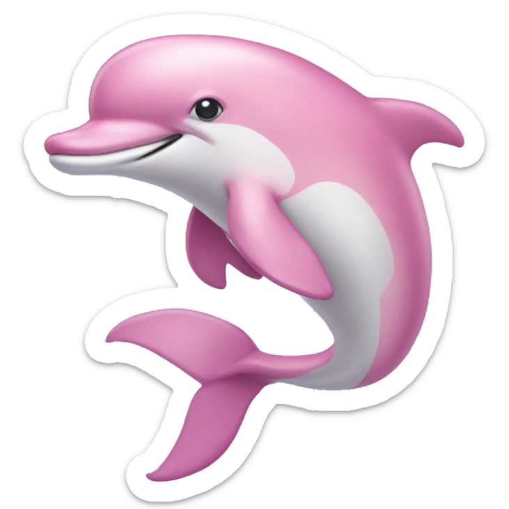 Pink dolphin  sticker