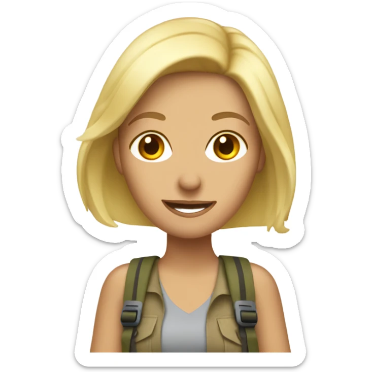 Blonde woman traveling to Costa Rica  sticker