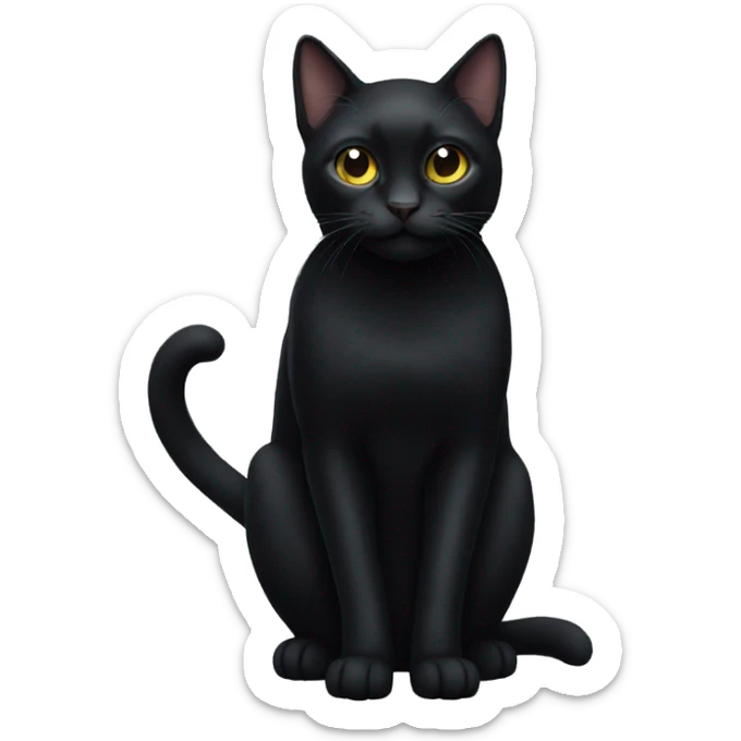 black cat sticker